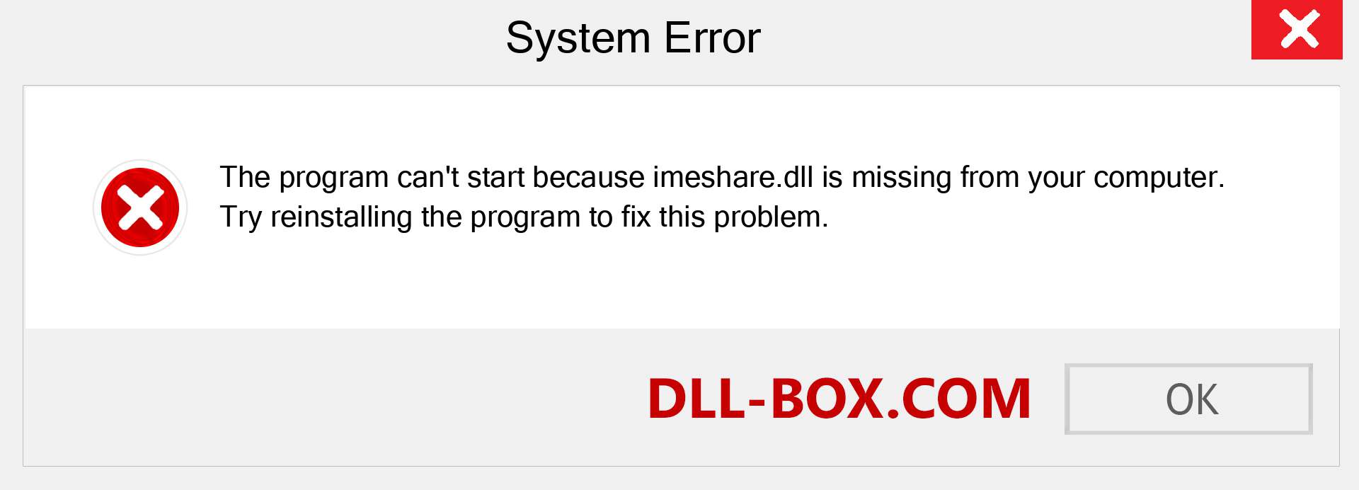  imeshare.dll file is missing?. Download for Windows 7, 8, 10 - Fix  imeshare dll Missing Error on Windows, photos, images